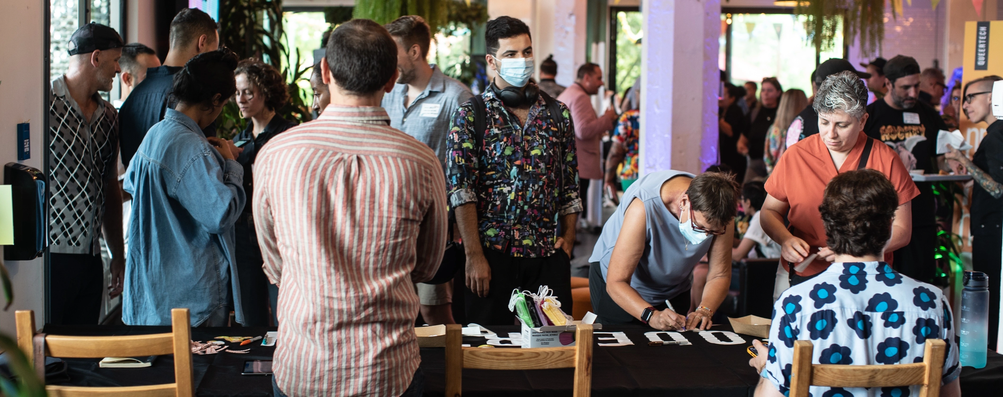 big place with many people