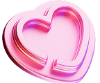 A pink heart-shaped cookie cutter resting on a white surface