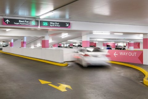 Pink car park
