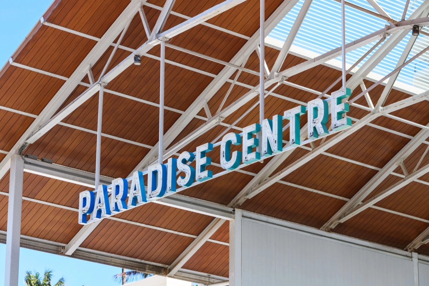 Paradise Centre Large Suspended Sign