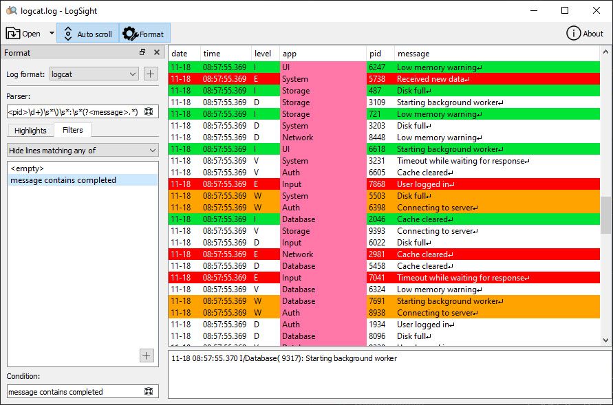 LogSight screenshot 2