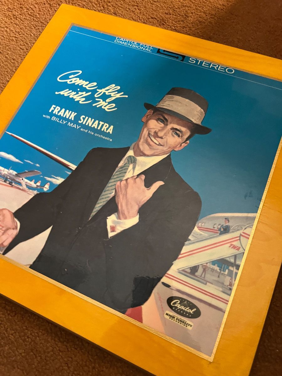 Frank Sinatra Come Fly With Me album cover from a Toluca Lake Hollywood insider estate sale collection.