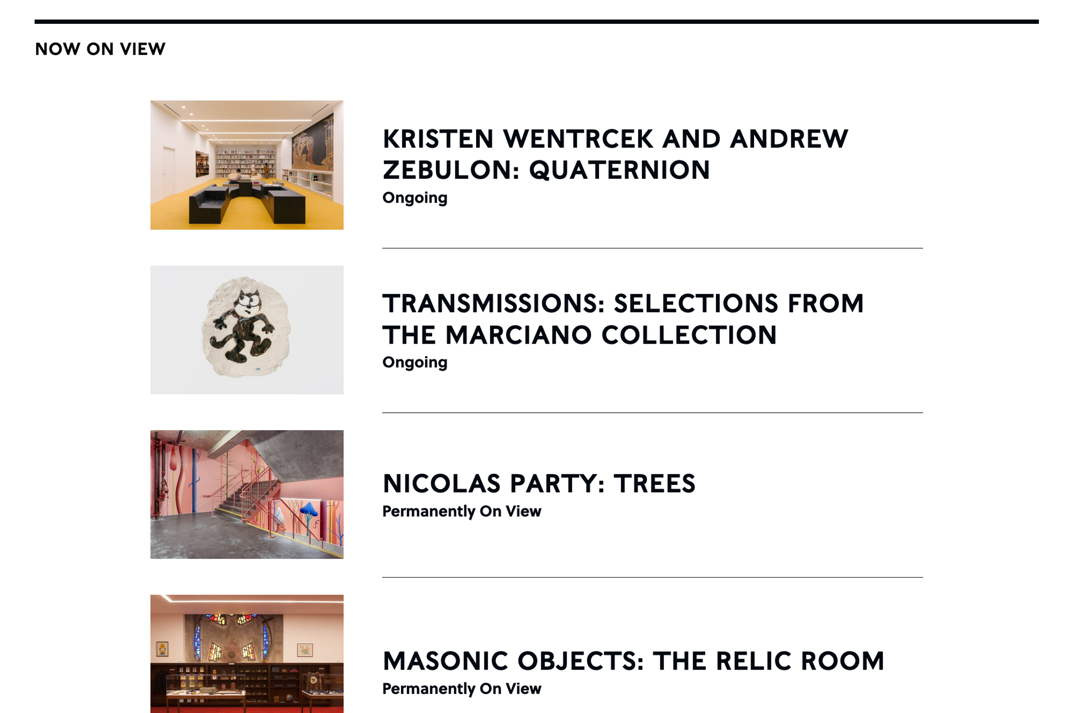 Marciano Art Foundation Website