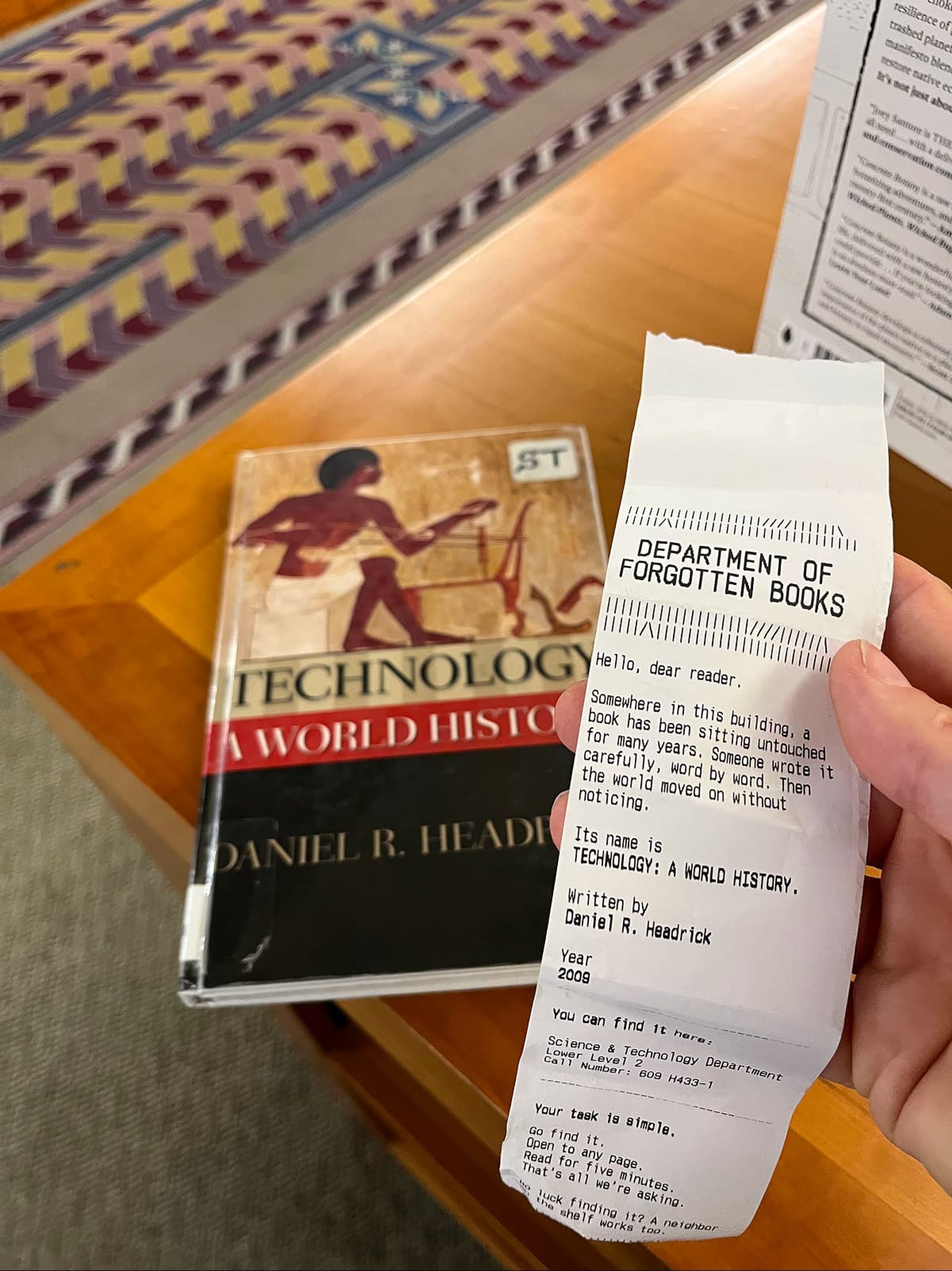 You found the book! Now spend five minutes with it (or as long as you wish). Learn something new. And if it wins you over, check it out and take it home.