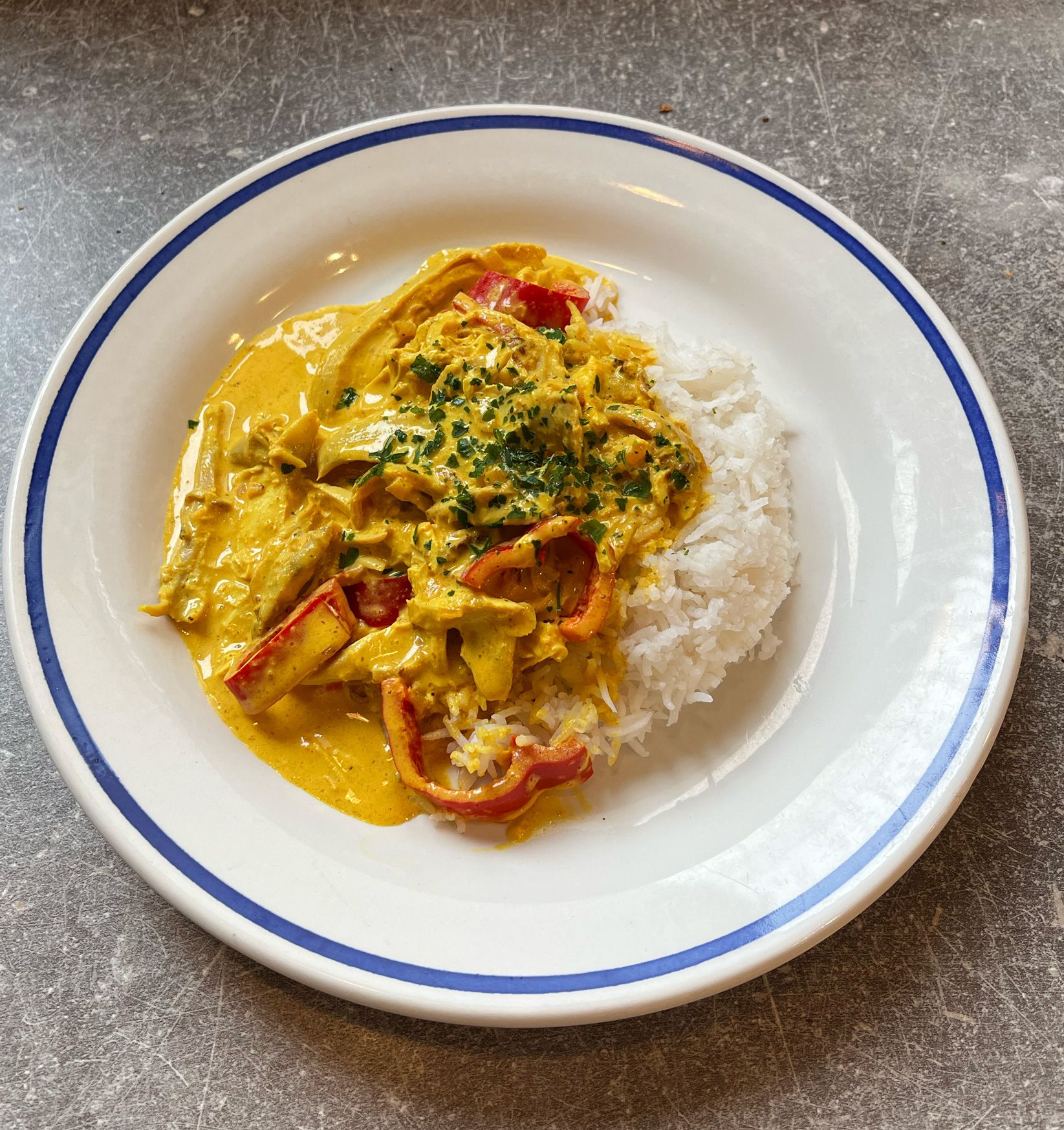 Currykyckling med ris