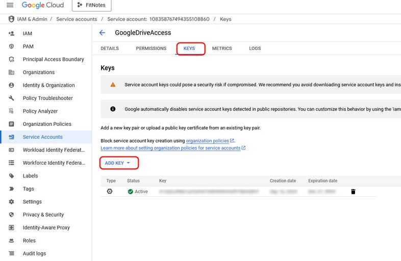Google Cloud console