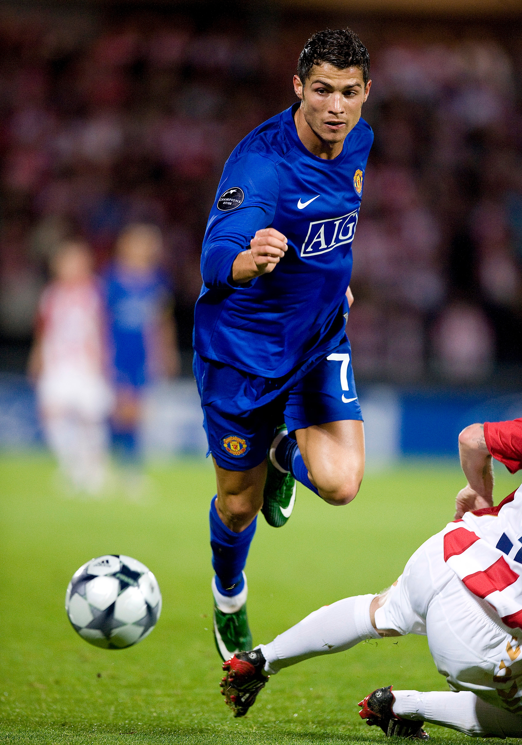 Cristiano Ronaldo spillede endnu en stor kamp, da Manchester United gæstede AaB. Foto: fodboldbilleder.dk