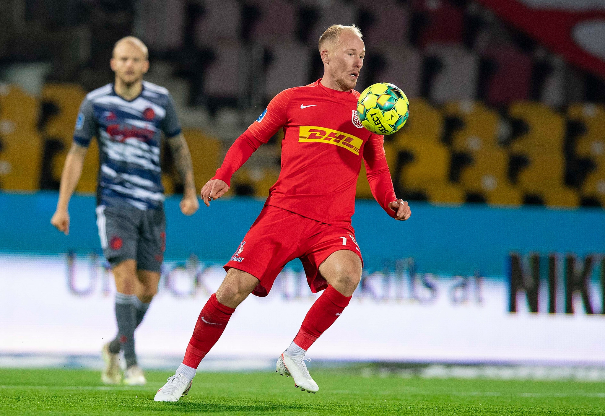 Mikkel Rygaard i aktion for FC Nordsjælland. Arkivfoto