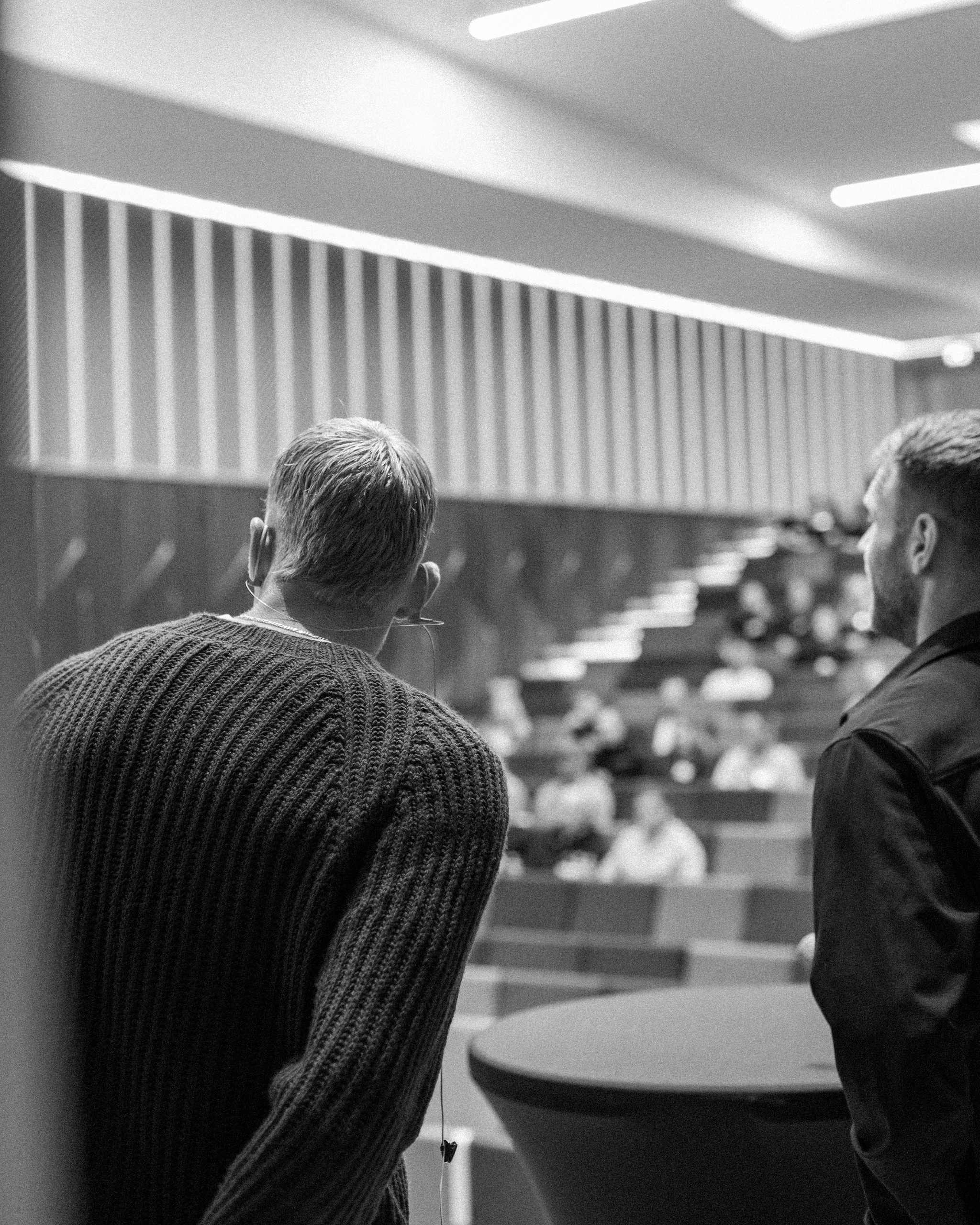 Christian Vestergaard deltog i en paneldebat om 'dual career' med Nicolai Larsen og Annette Wiren Larsen ved Sportens Karrieredag 2024.