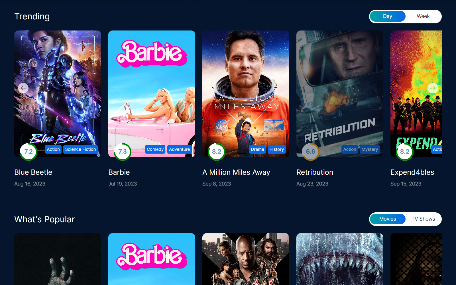 An Image of the website page