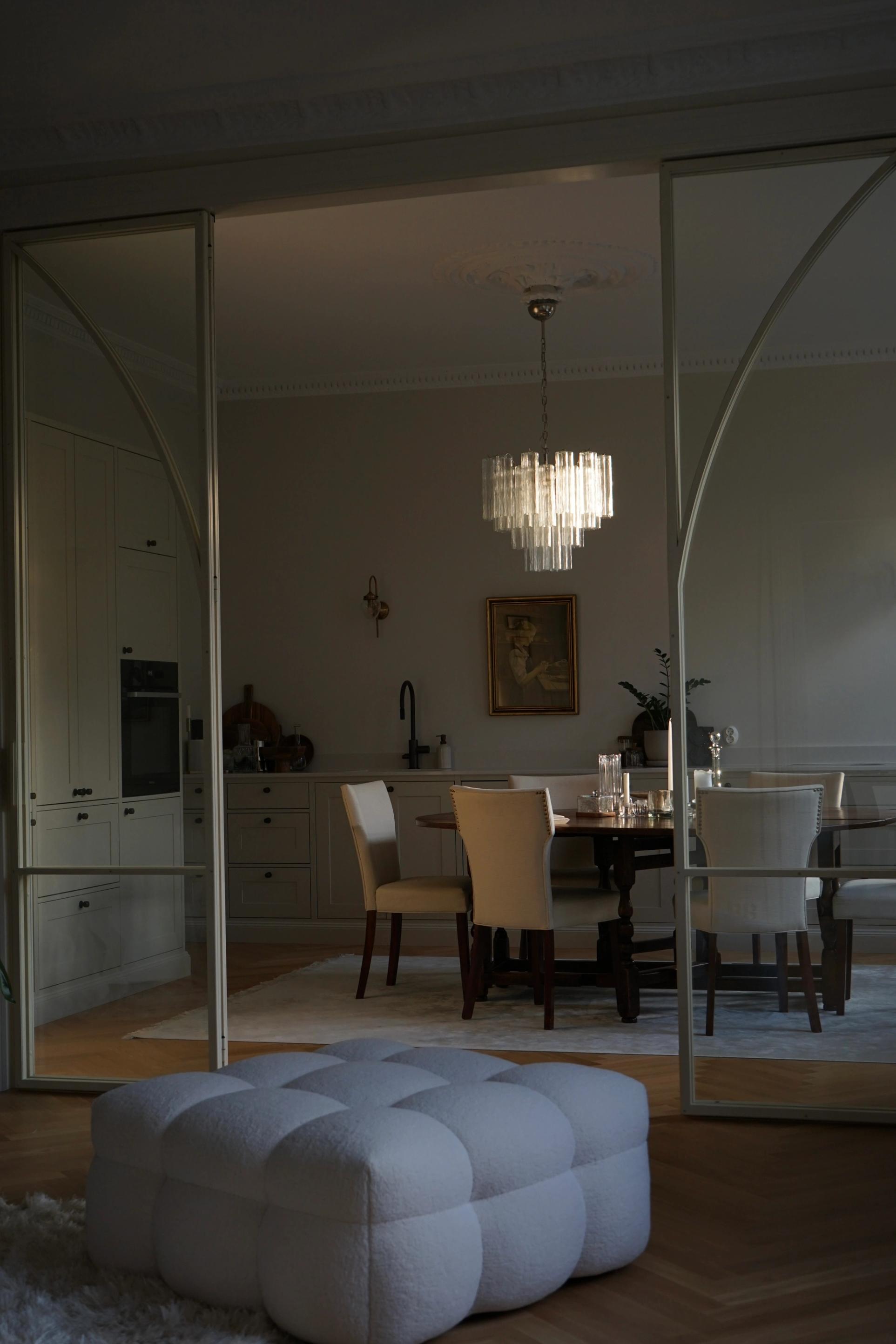 Muranolampe med 36 klare glass