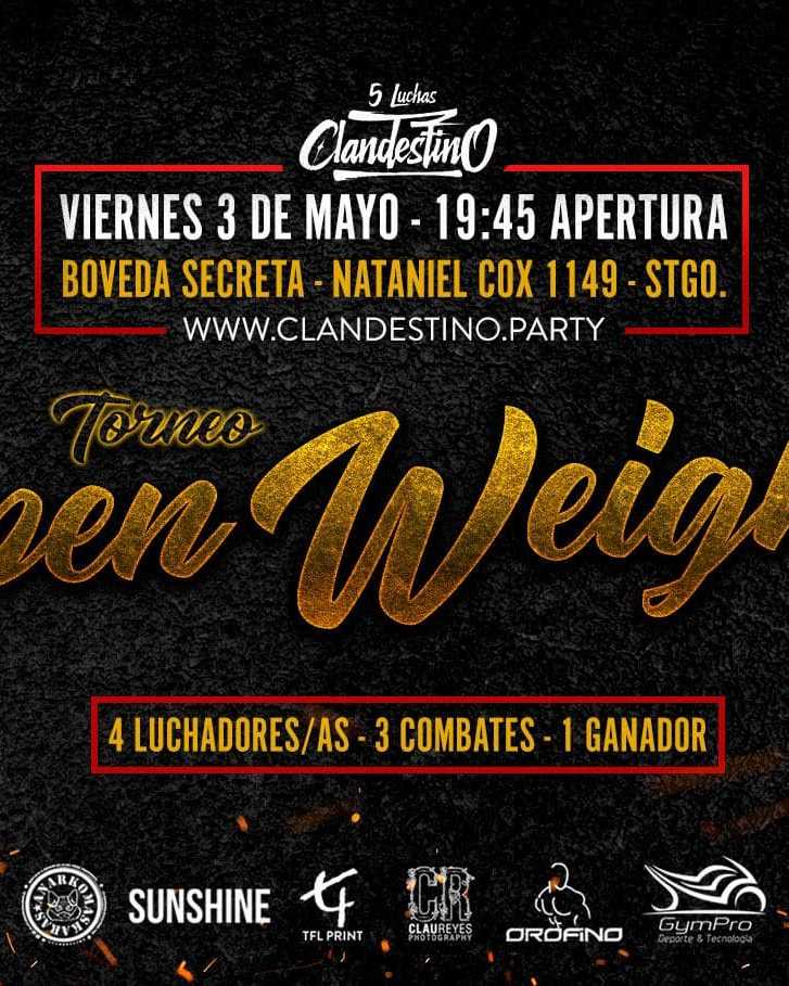 Afiche del evento Torneo Open Weight 2019