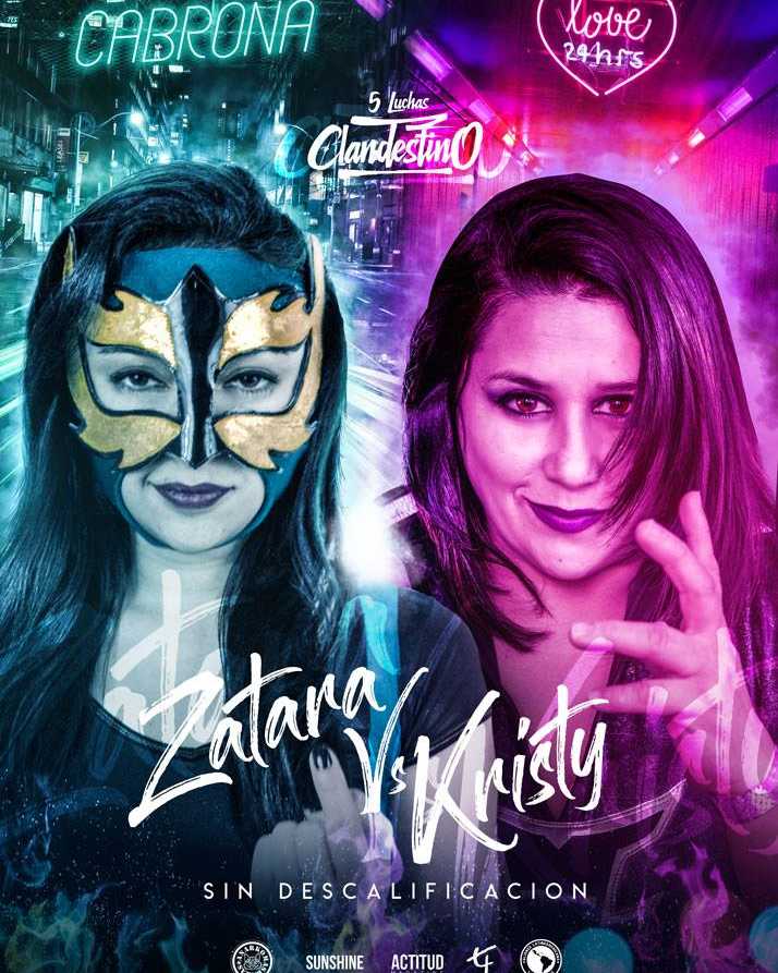 Afiche del evento Zatara vs Kristy - Sin Descalificación
