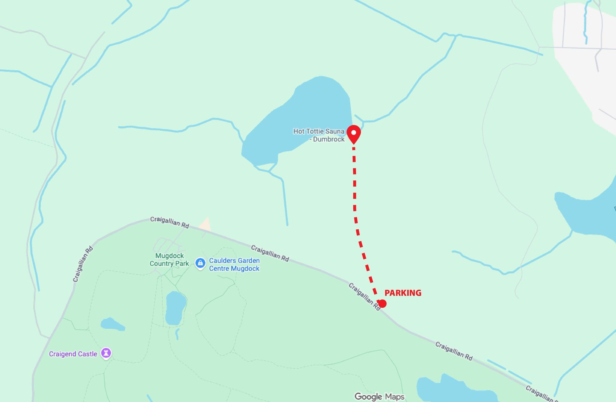 Walking map to the sauna