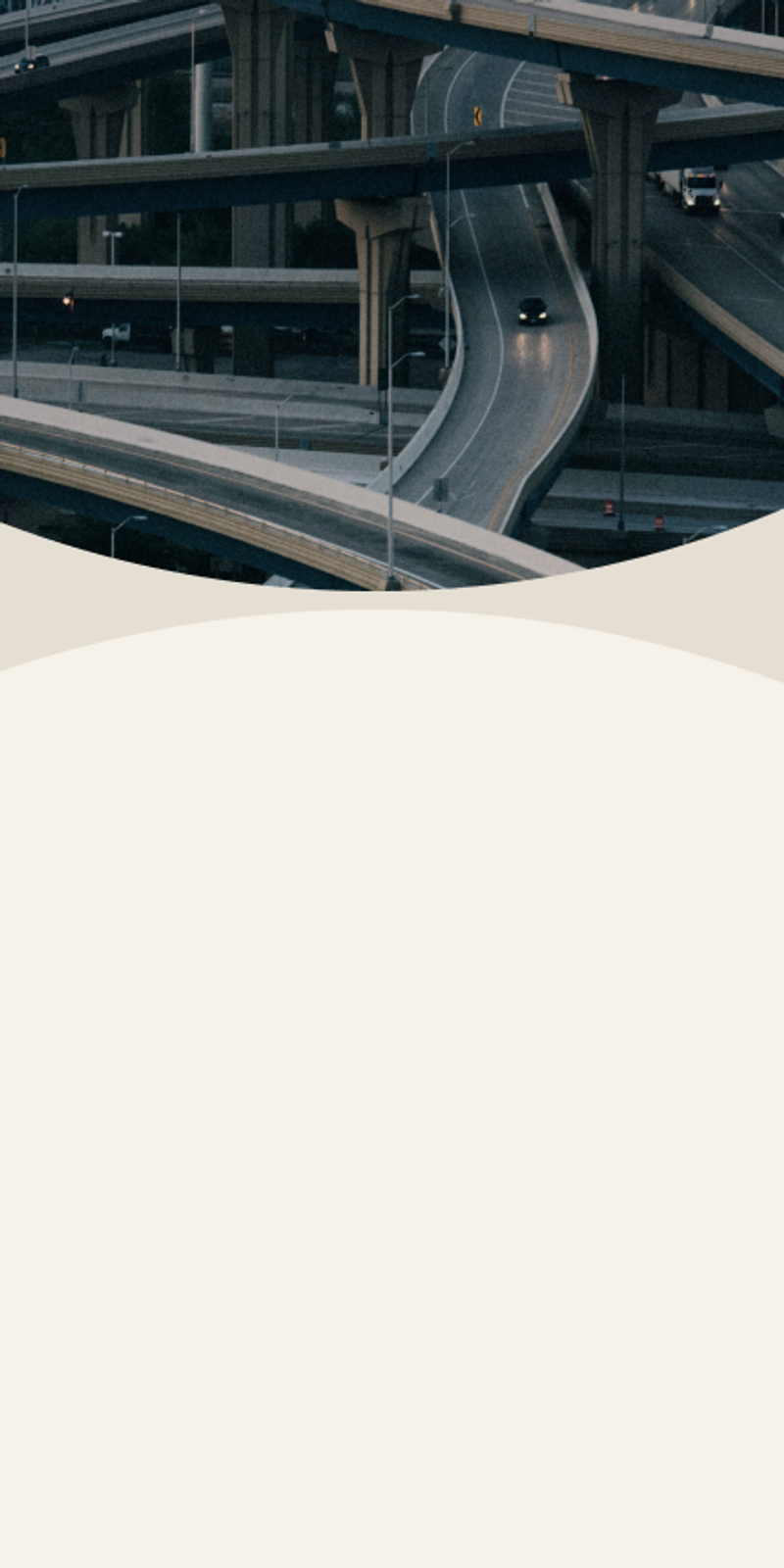 a highway and overpasses