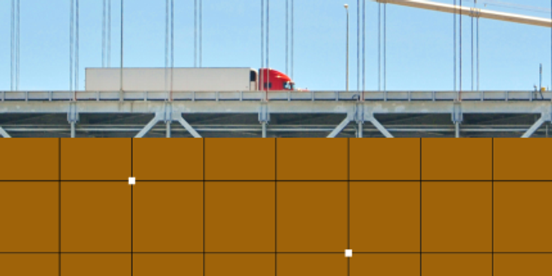 a truck on a bridge