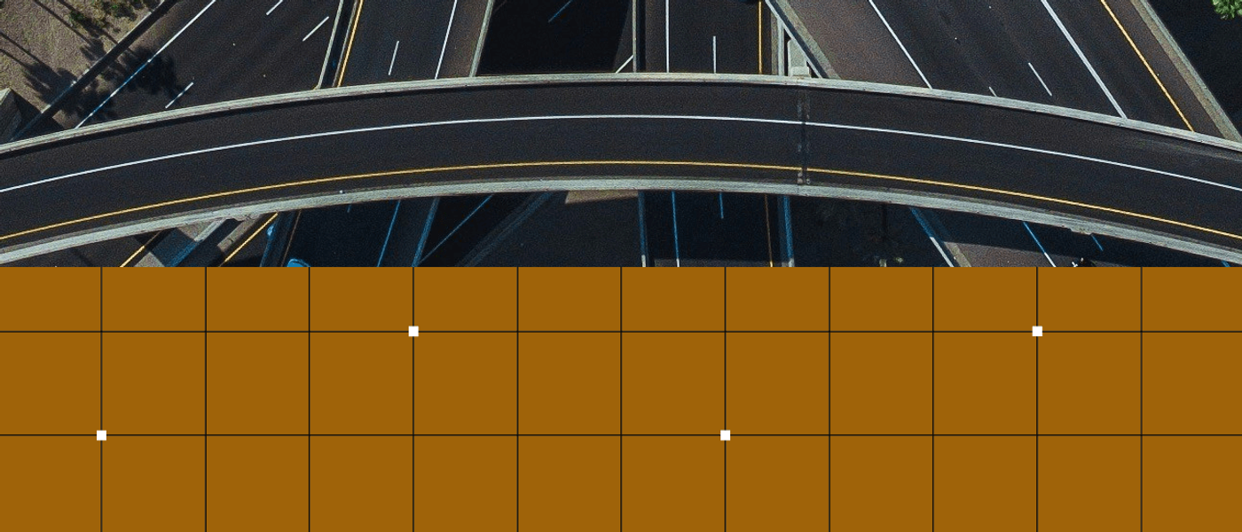 a highway with overpasses