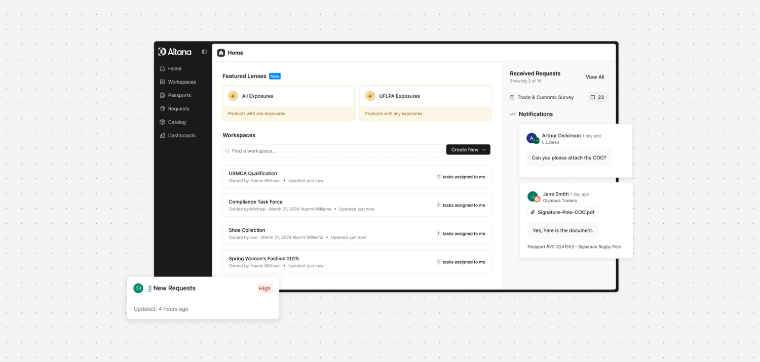 Suppliers dashboard