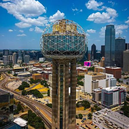 Reunion Tower illuminated at night