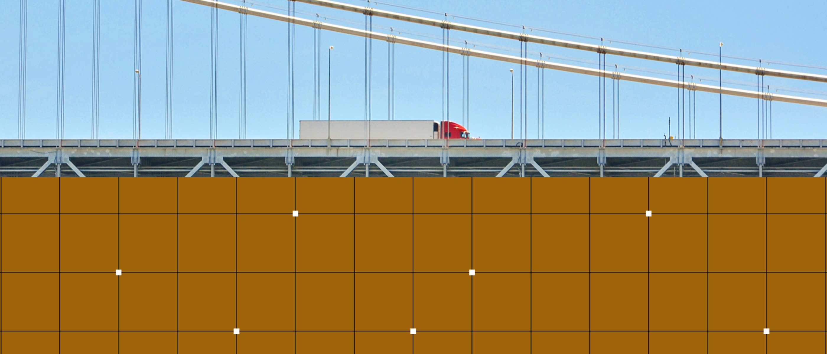 a truck on a bridge