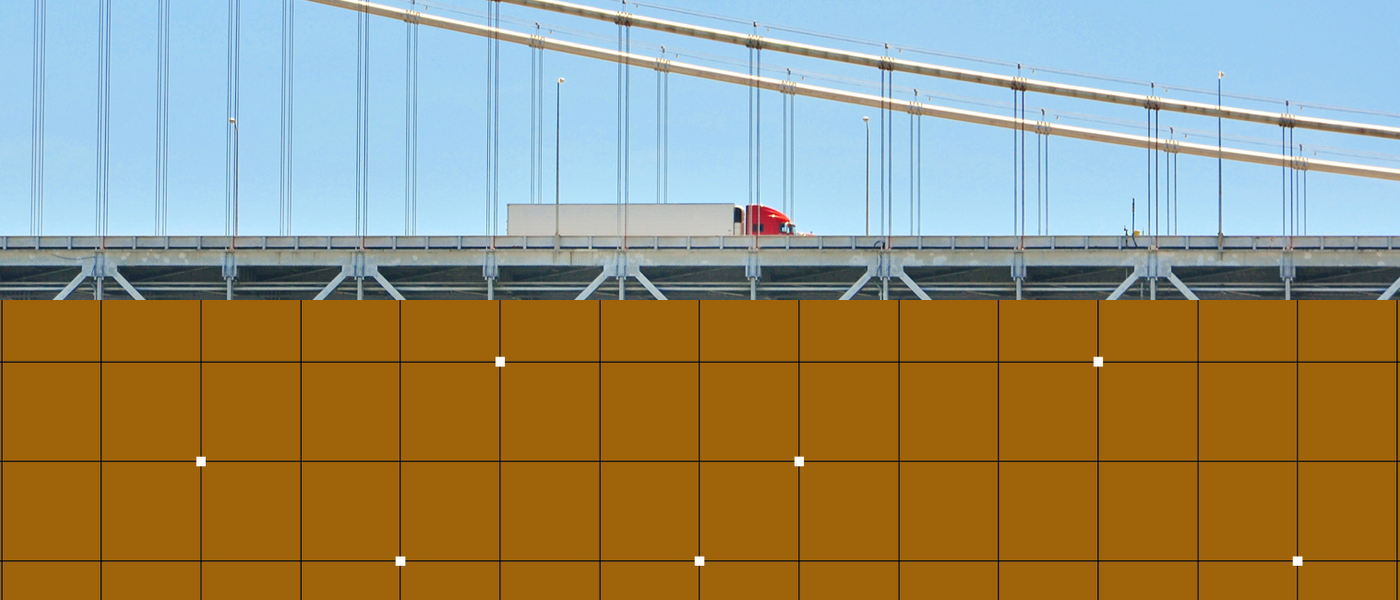 a truck on a bridge