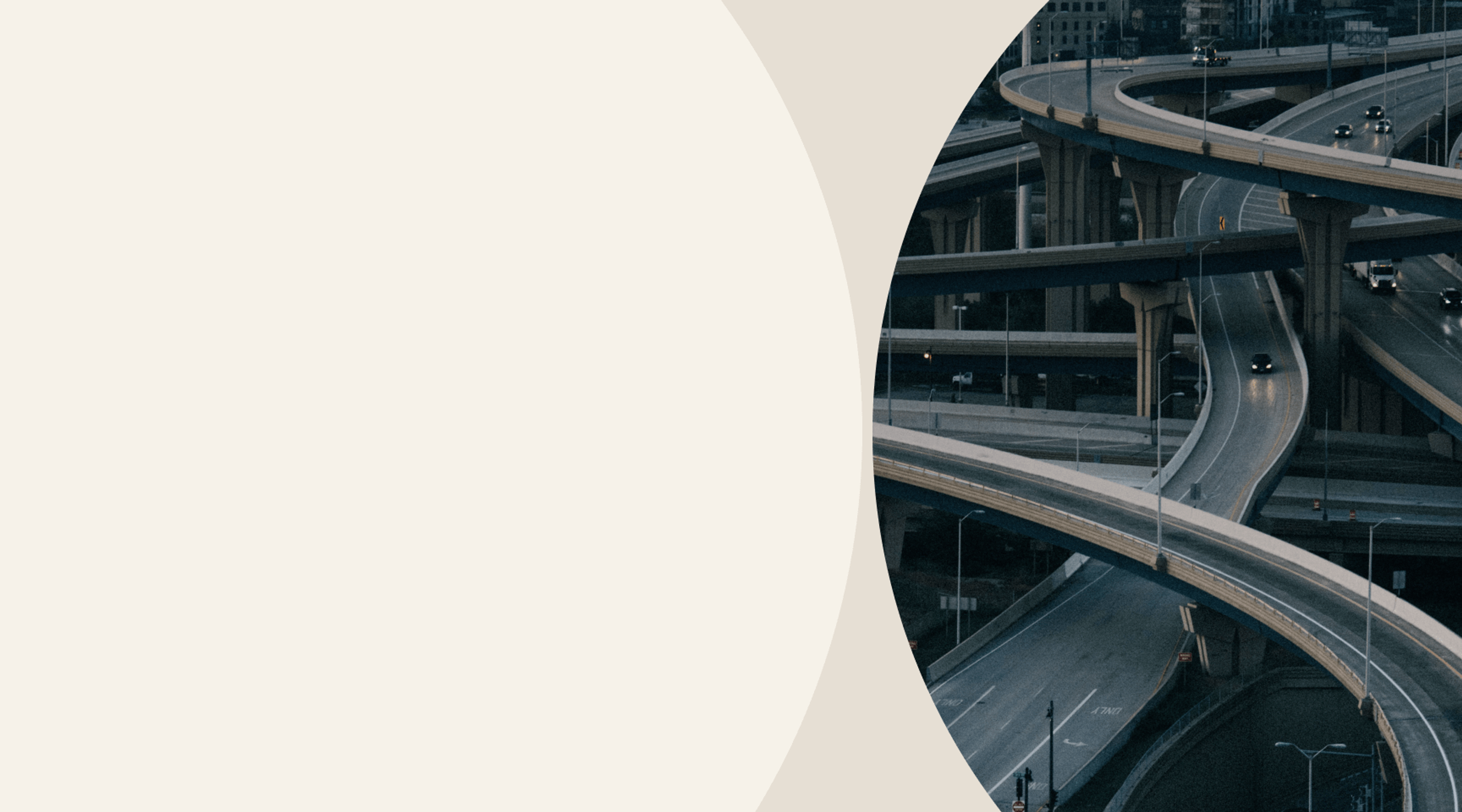 a highway and overpasses