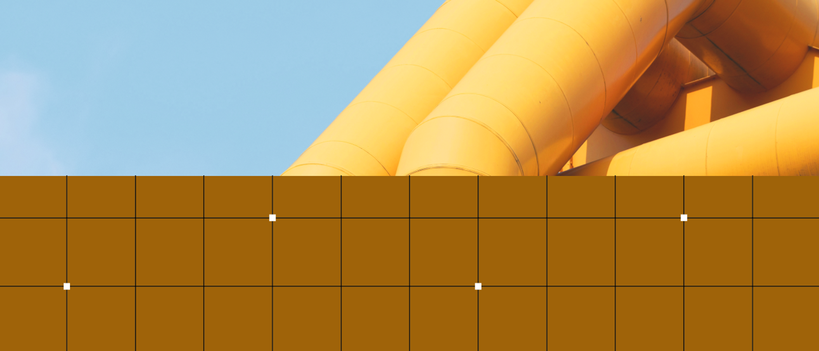 yellow oil piping