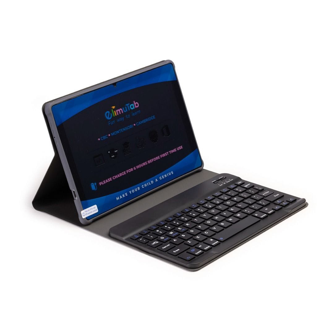 The ElimuTab kids ET02 Pro features a 10.1-inch IPS LCD display with a resolution of 1280x800 pixels, 2GB of RAM, and 32GB educational laptops