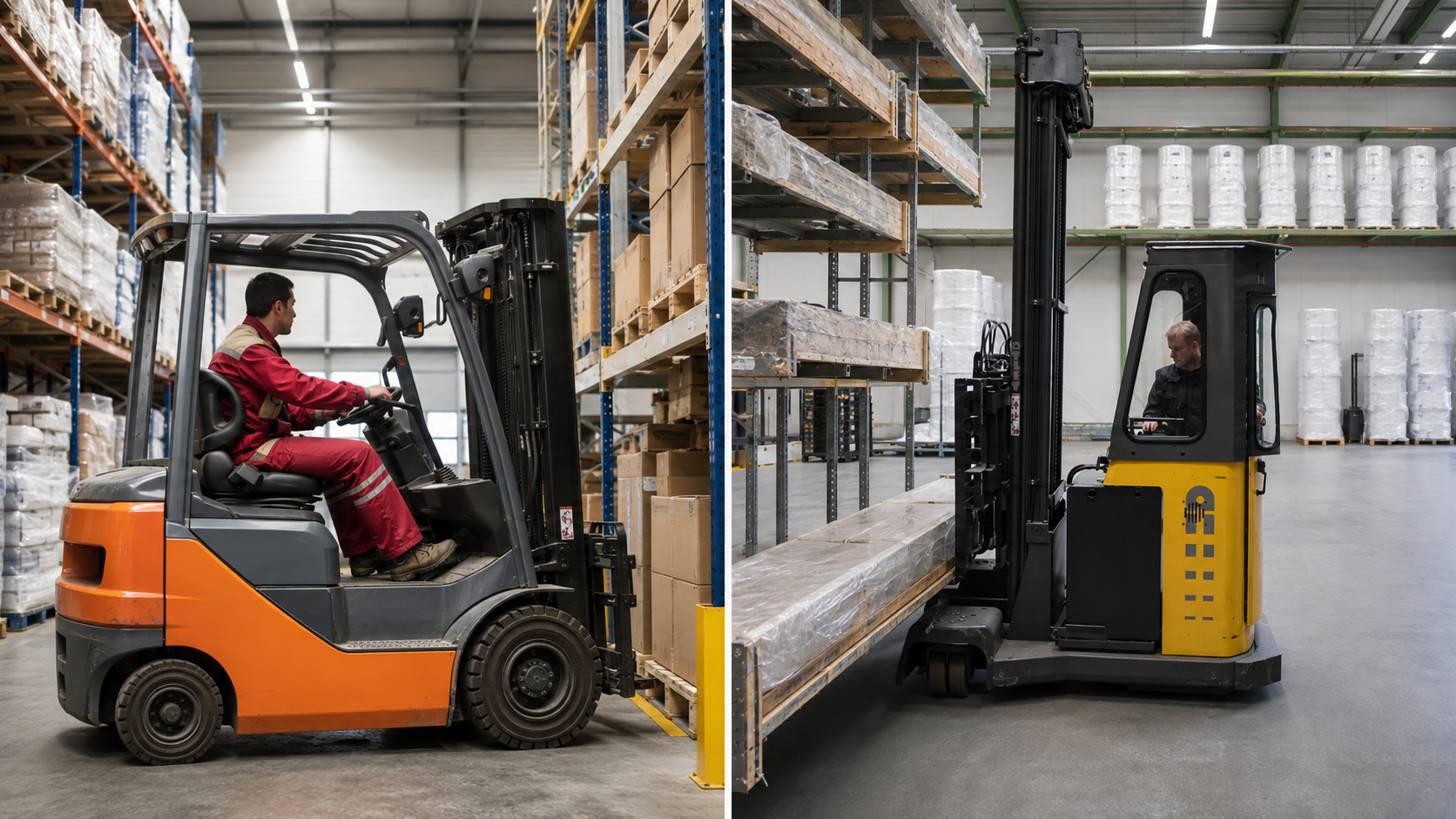 Heftruck en reachtruck combi training