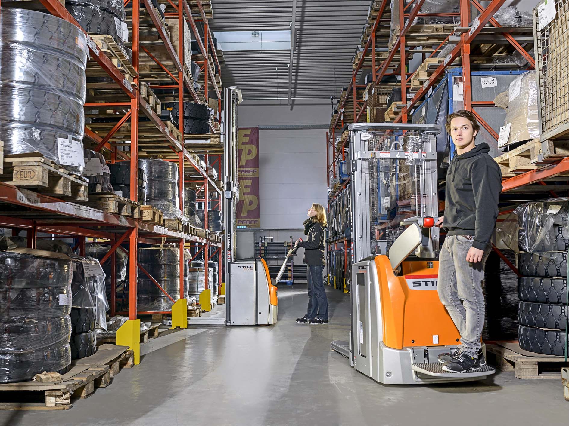 Elektrische stapelaar training