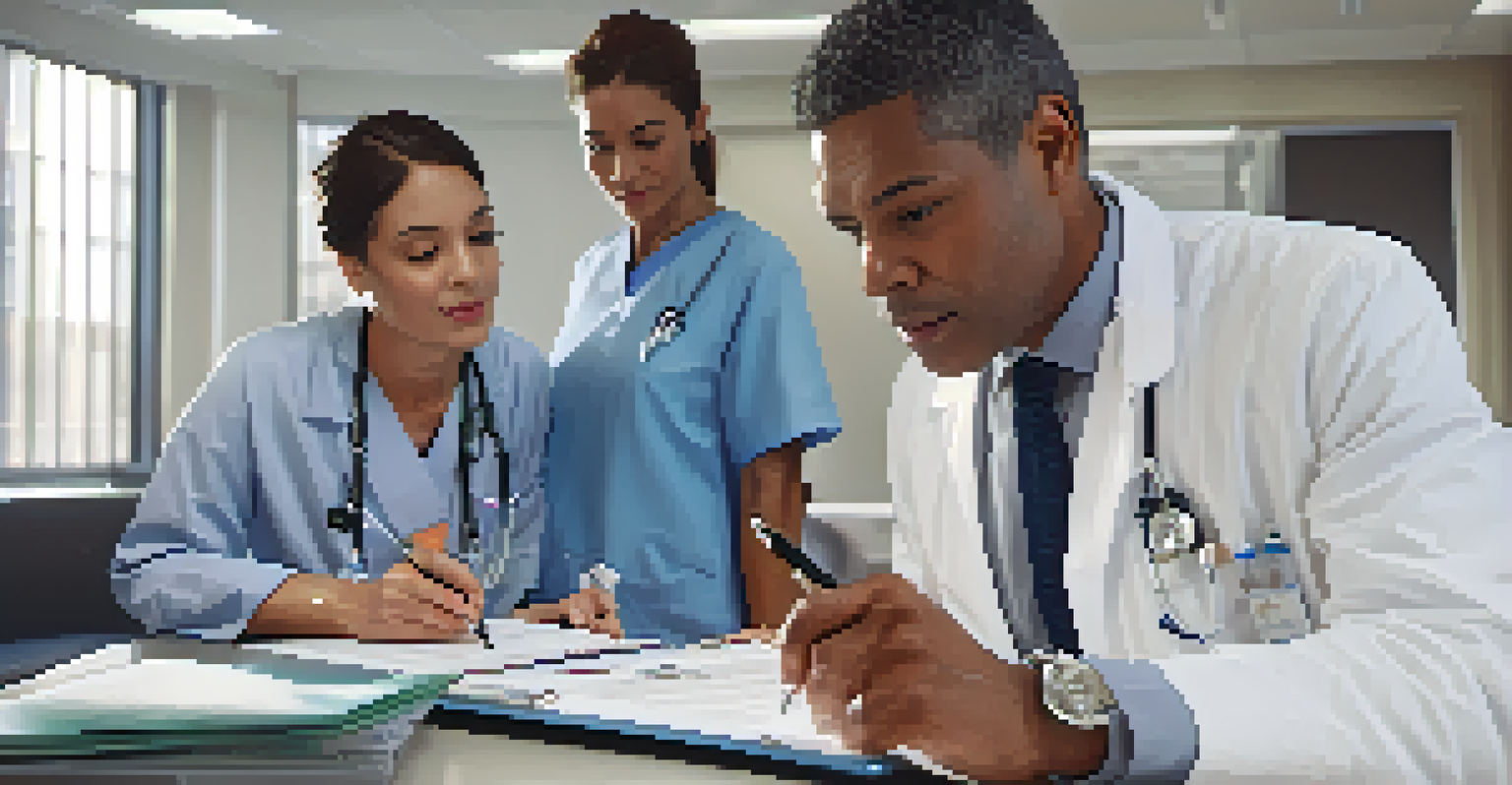 A healthcare professional discussing treatment options with a patient, conveying care and understanding in a clinical setting.
