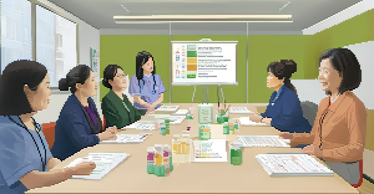 A healthcare provider teaching a group of diverse women about menopause in a bright workshop.