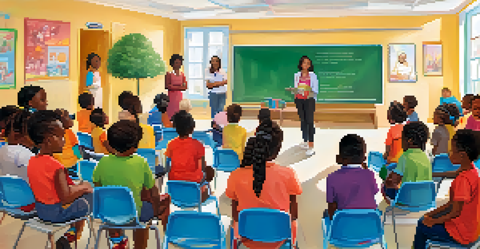 A community workshop on health screenings with diverse participants engaged in learning about health.