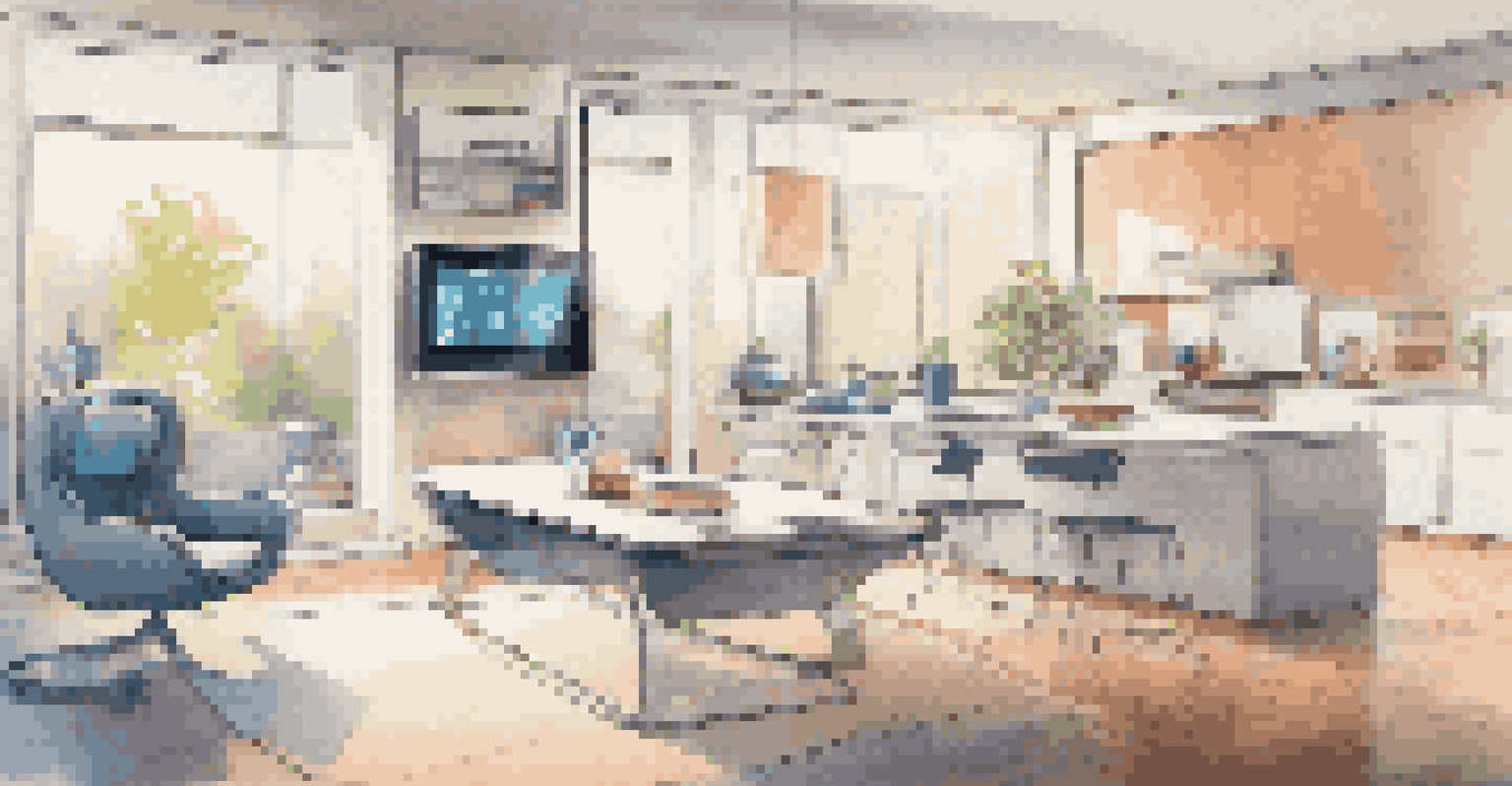 A futuristic home with smart devices, including a health tracker and a smartphone displaying health data.