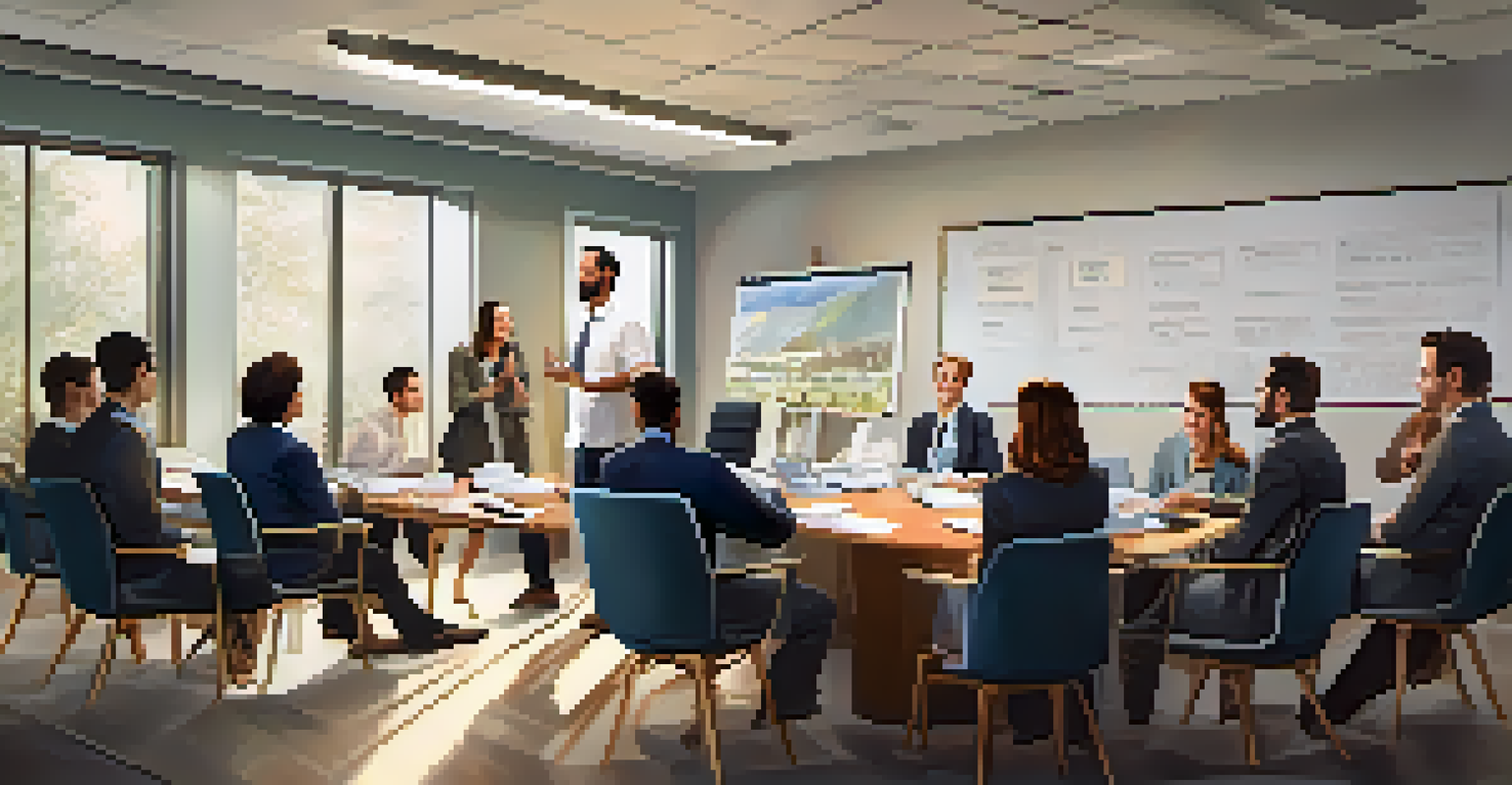 A leader recognizing team members during a meeting, creating a positive and engaging atmosphere.