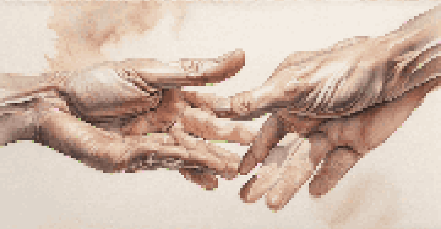 Close-up of hands performing Tai Chi movements, showcasing fluid and graceful motions with a blurred background.