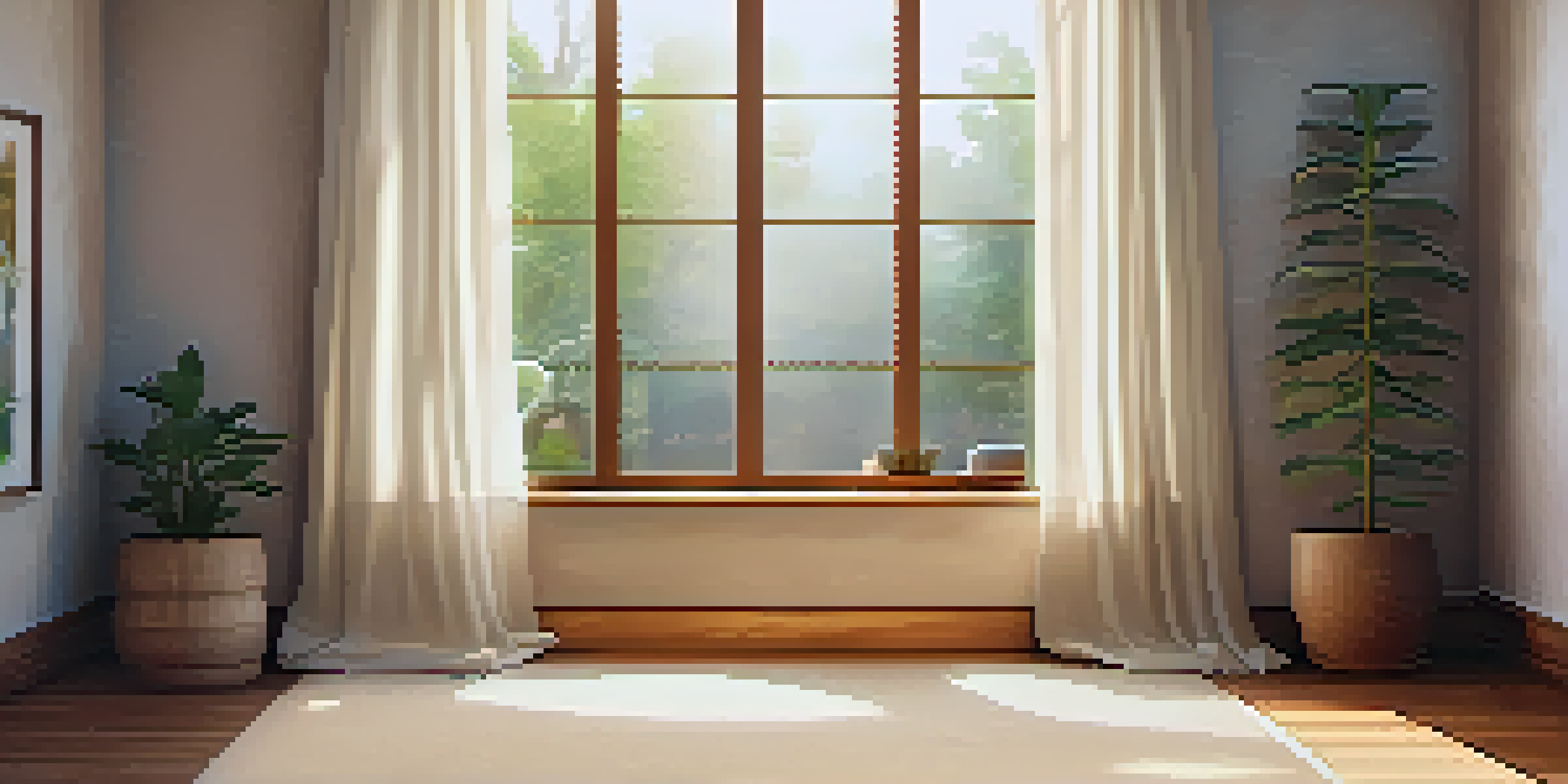 A peaceful meditation space with soft lighting, a cushion, a water fountain, and plants, creating a serene atmosphere.