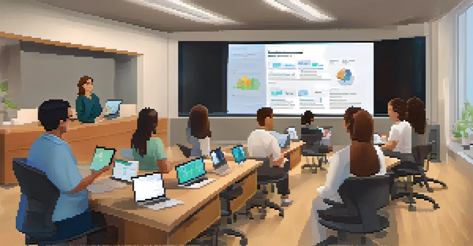 A healthcare provider leading a virtual workshop on chronic disease management with engaged participants on screen.