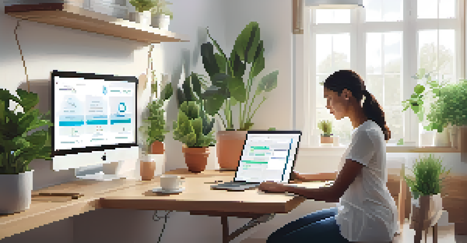 A person using a tablet at a modern desk to input family health history data into a user-friendly app interface.