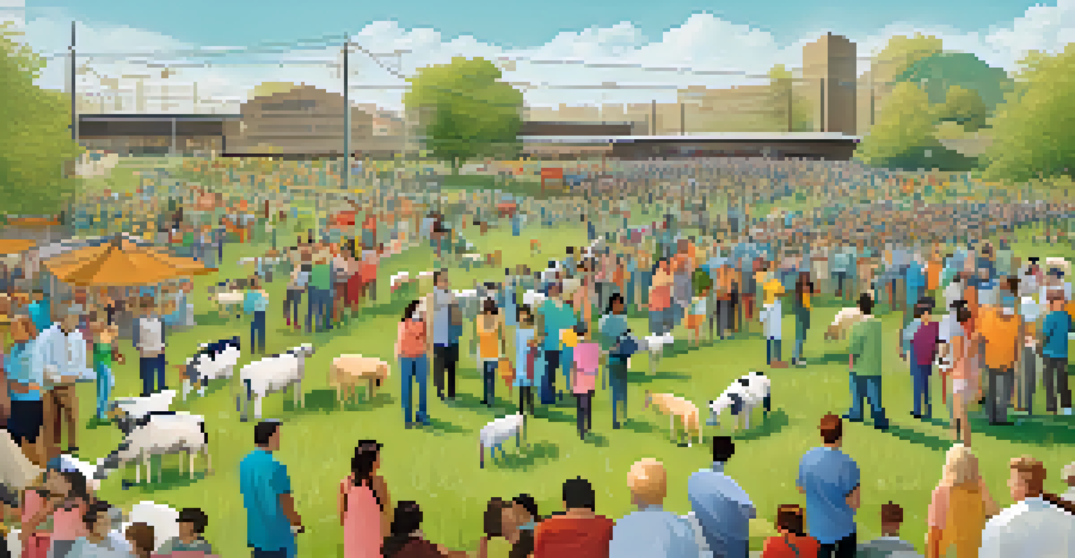 An infographic illustrating herd immunity with families and vaccinated individuals depicted for clarity.