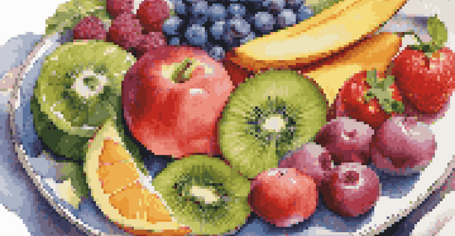 A colorful plate of healthy food including fruits, vegetables, whole grains, and lean proteins, showcasing nutrition for longevity.
