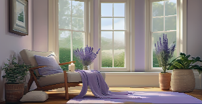 A cozy corner in a home with a diffuser, essential oils, warm lighting, and a comfortable chair, creating a relaxing atmosphere.