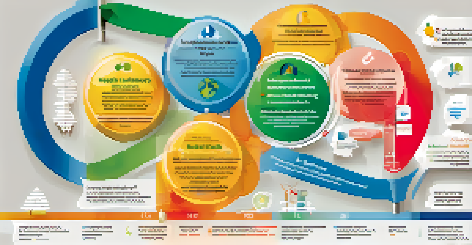 An infographic illustrating the importance of health literacy, depicting a bridge connecting informed decisions to better health outcomes.