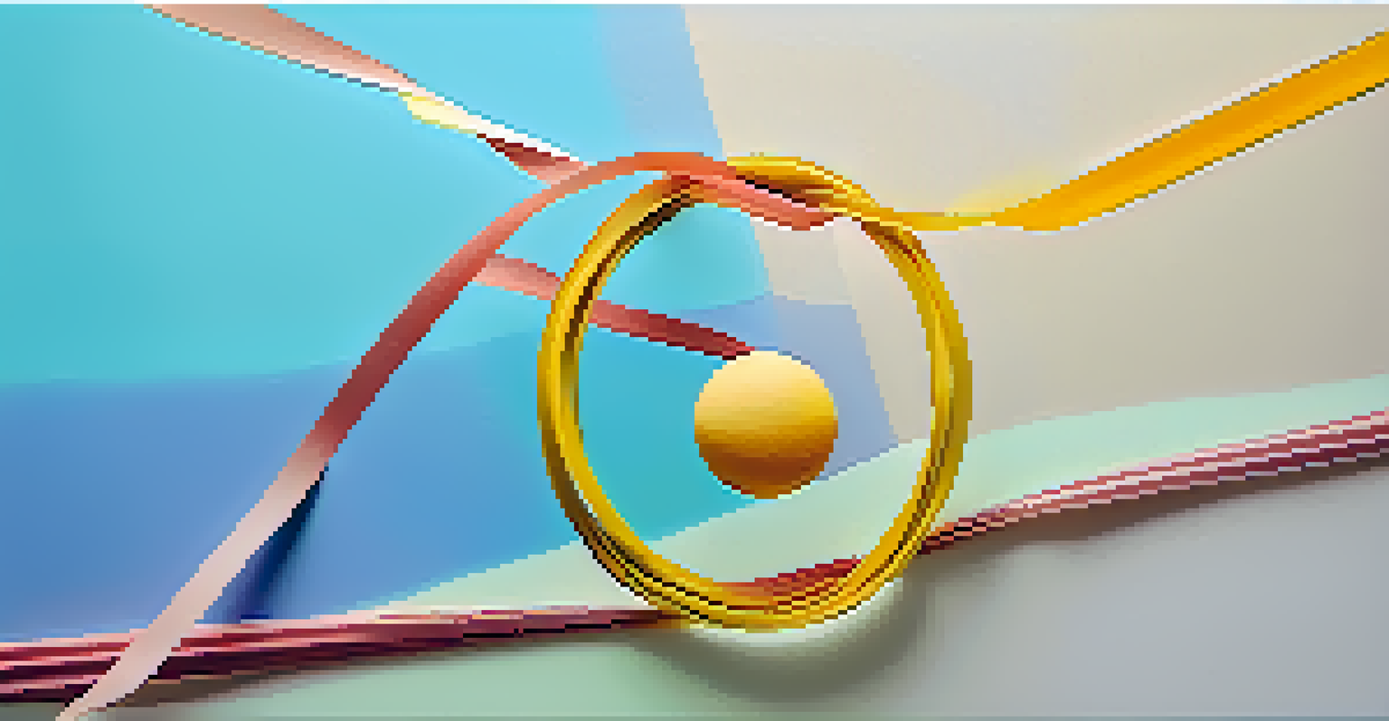 An abstract image illustrating emotional resilience with a rubber band against a soothing color gradient.