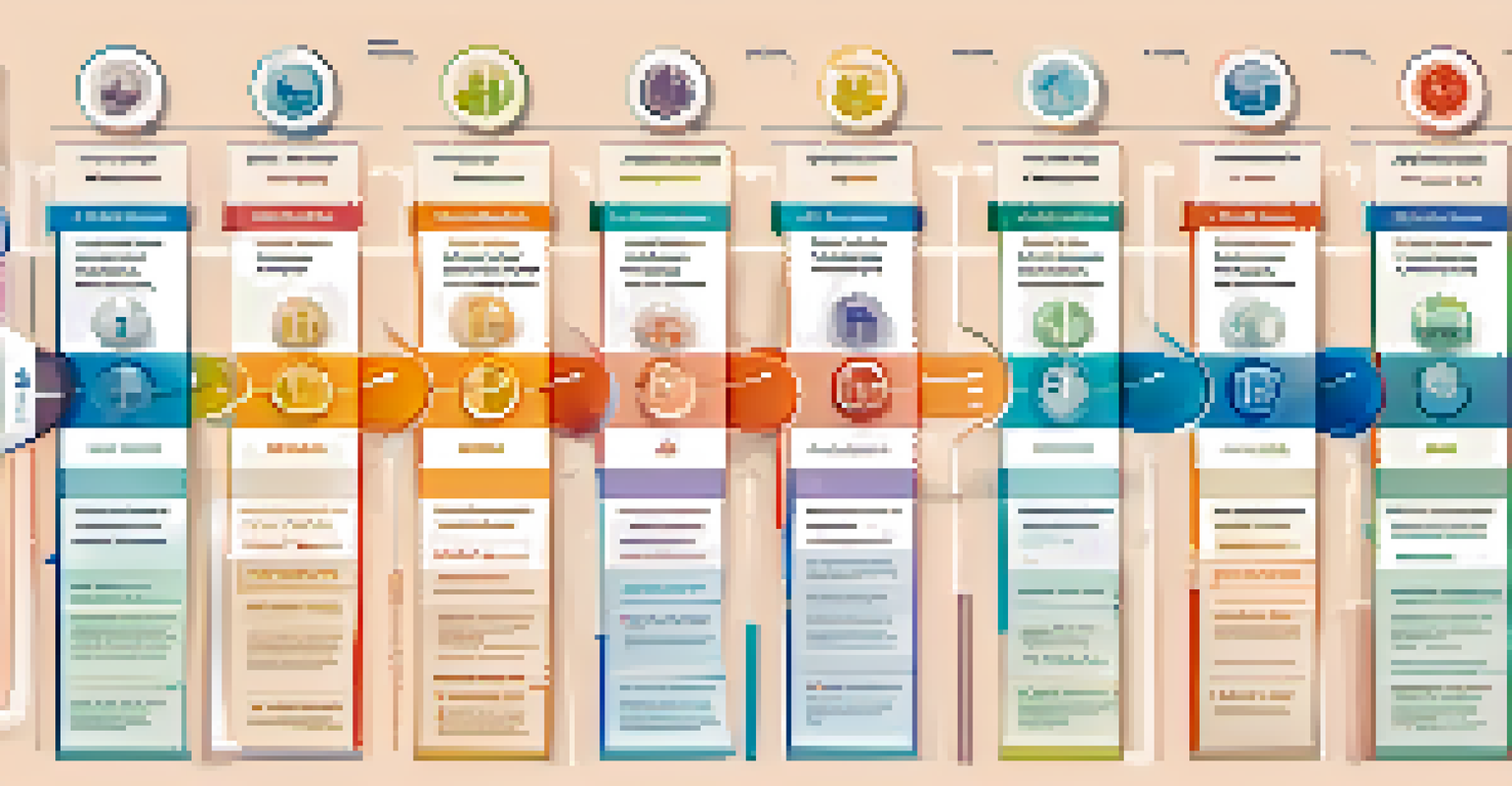 An infographic illustrating a timeline of recommended vaccinations for adults, featuring icons and age labels on a pastel background.