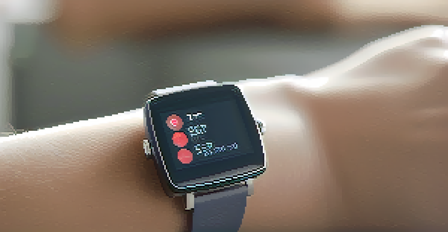 A close-up of a smartwatch displaying sleep tracking data in a peaceful bedroom setting.