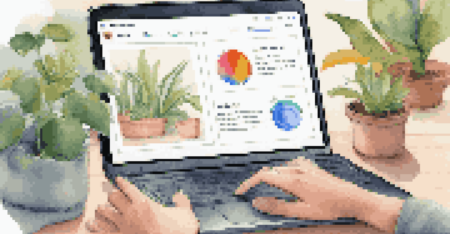A person using a health literacy app on a laptop in a bright and cozy environment, with notes nearby.