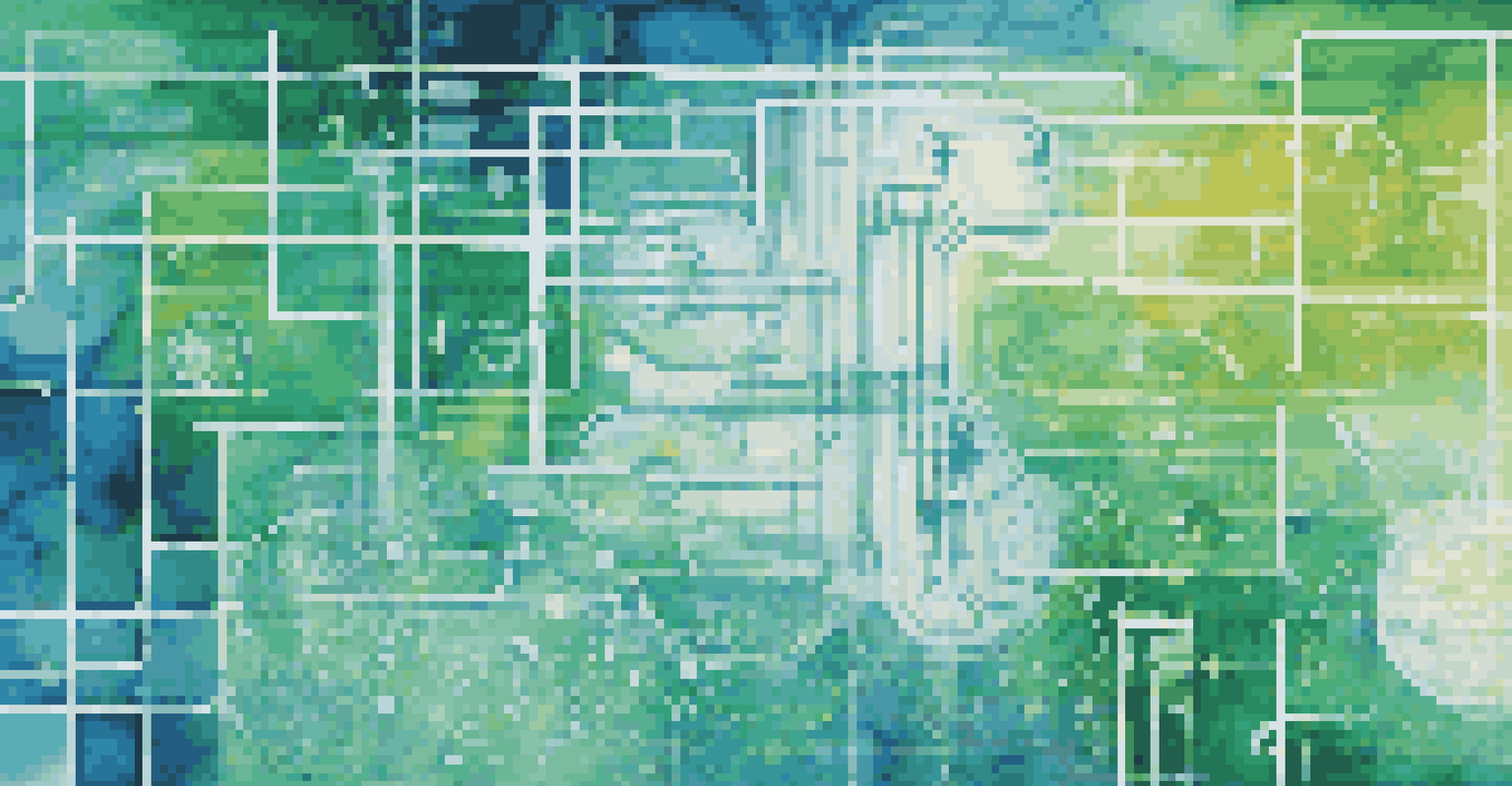 An artistic representation of AI algorithms visualizing health data analytics with abstract graphs and digital elements.