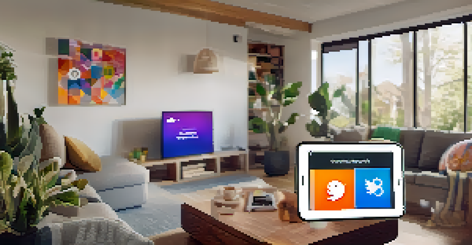 A smartphone displaying a social media feed with positive mental health messages and supportive content.