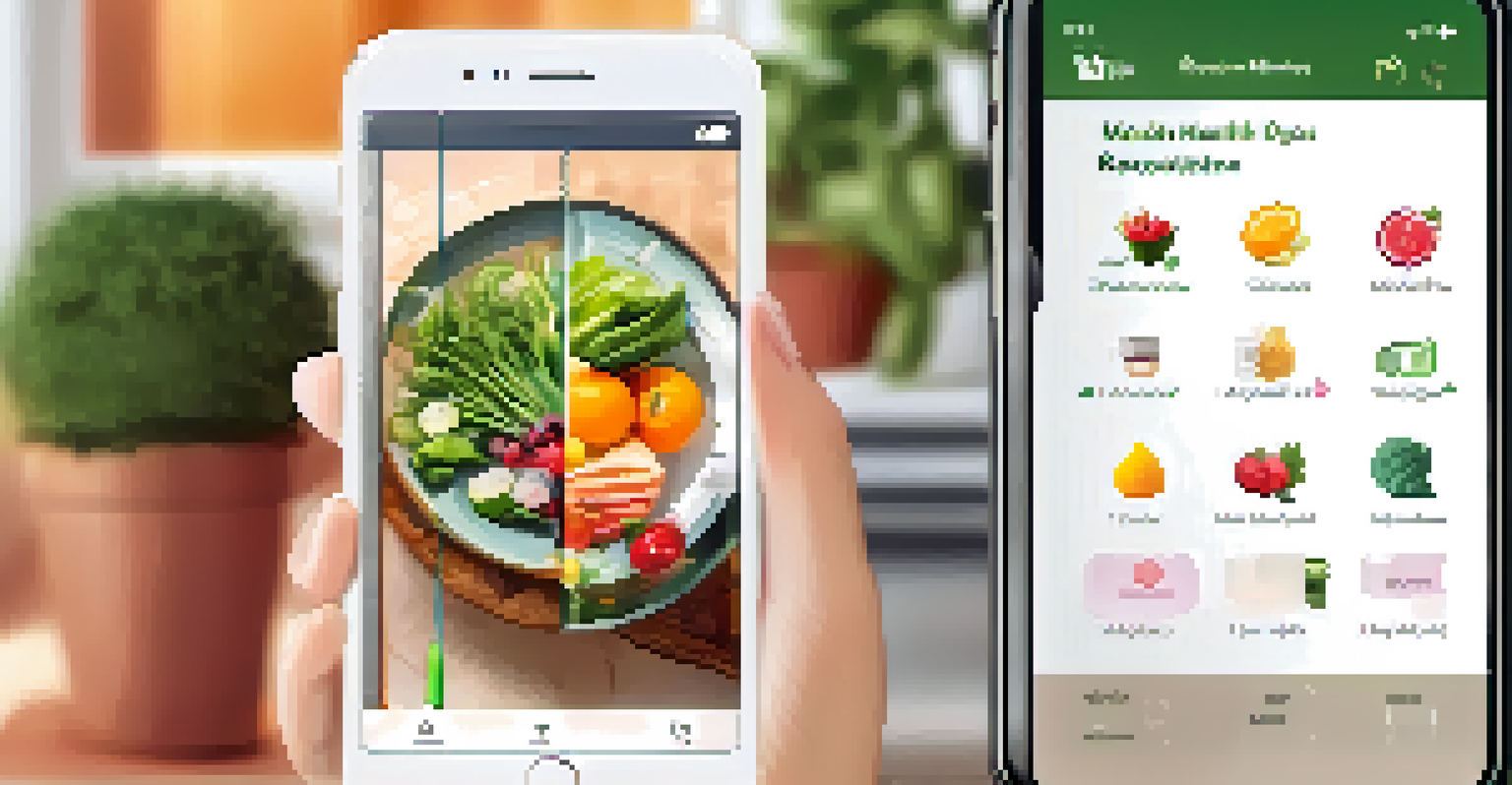 A smartphone displaying a health education app interface with various health tips and icons.